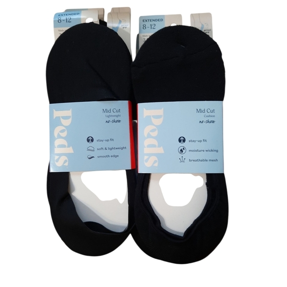 NWT PEDS Cushion No-Show Womens Socks 8-12 2 Pairs - Picture 6 of 7
